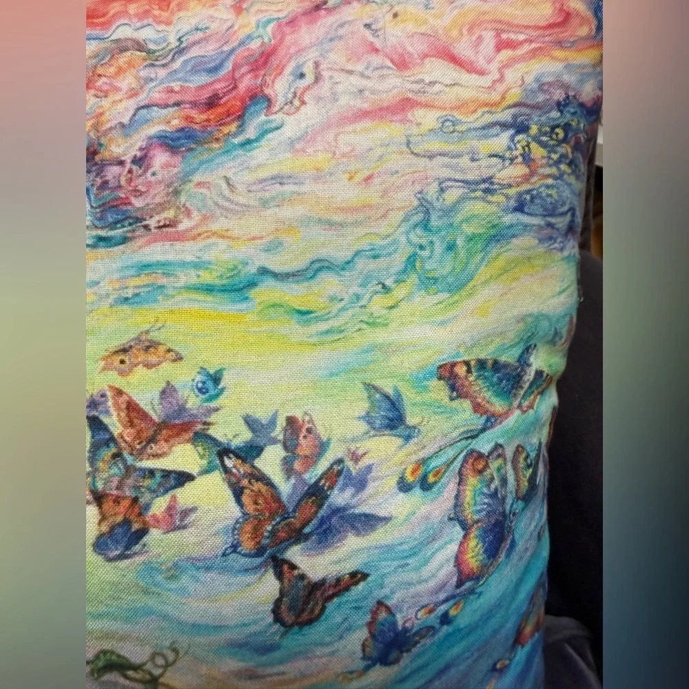 Colorful  Magical Ocean Scene 15" × 15" Throw Pillow - Picture 5 of 6